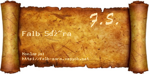 Falb Sára névjegykártya